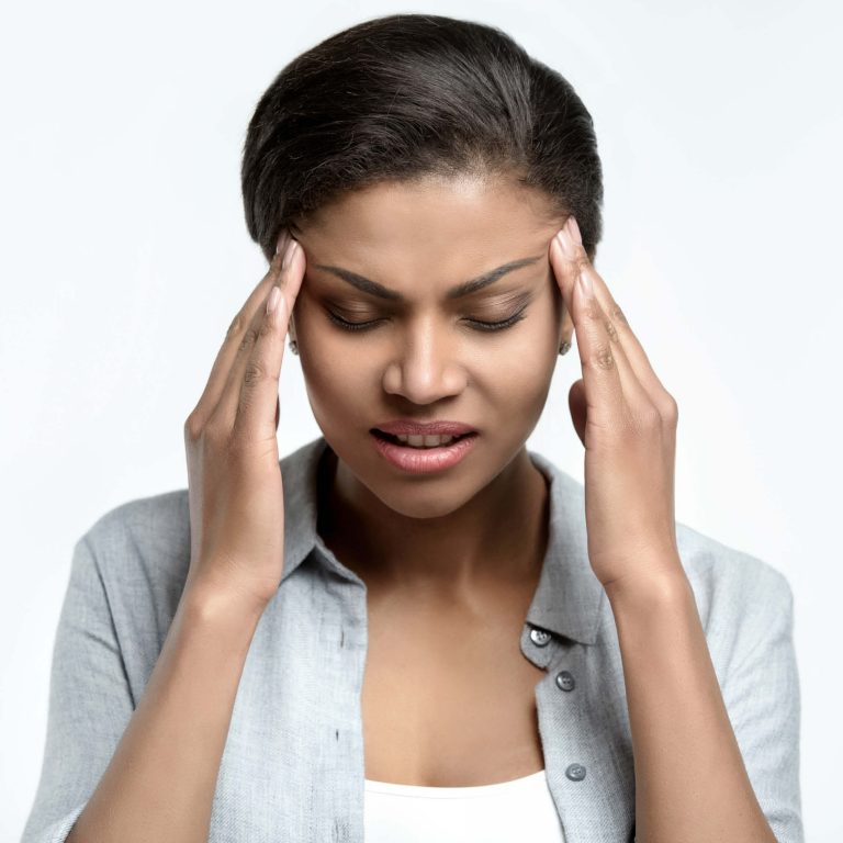 woman with headache